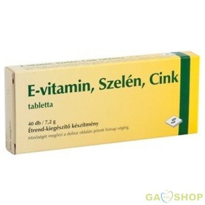 E-vitamin,szelén,cink-tabletta