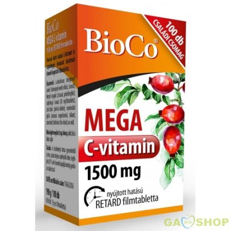 Bioco mega c-vitamin 1500 mg filmtabl.