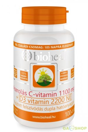 Bioheal acerolás c+d3-vitamin kapszula