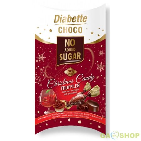 Diabette Choco Konyakmeggyes trüffelkrémmel töltött étcsokoládés desszert szaloncukor édesítőszerekkel