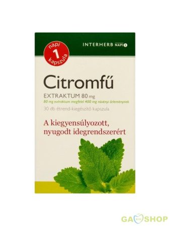 Interherb citromfű extraktum kapszula