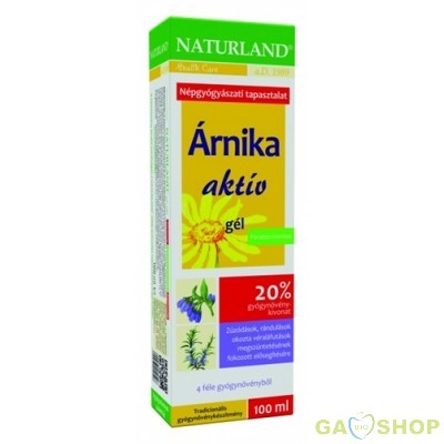 Naturland árnika aktív gél 100 ml 